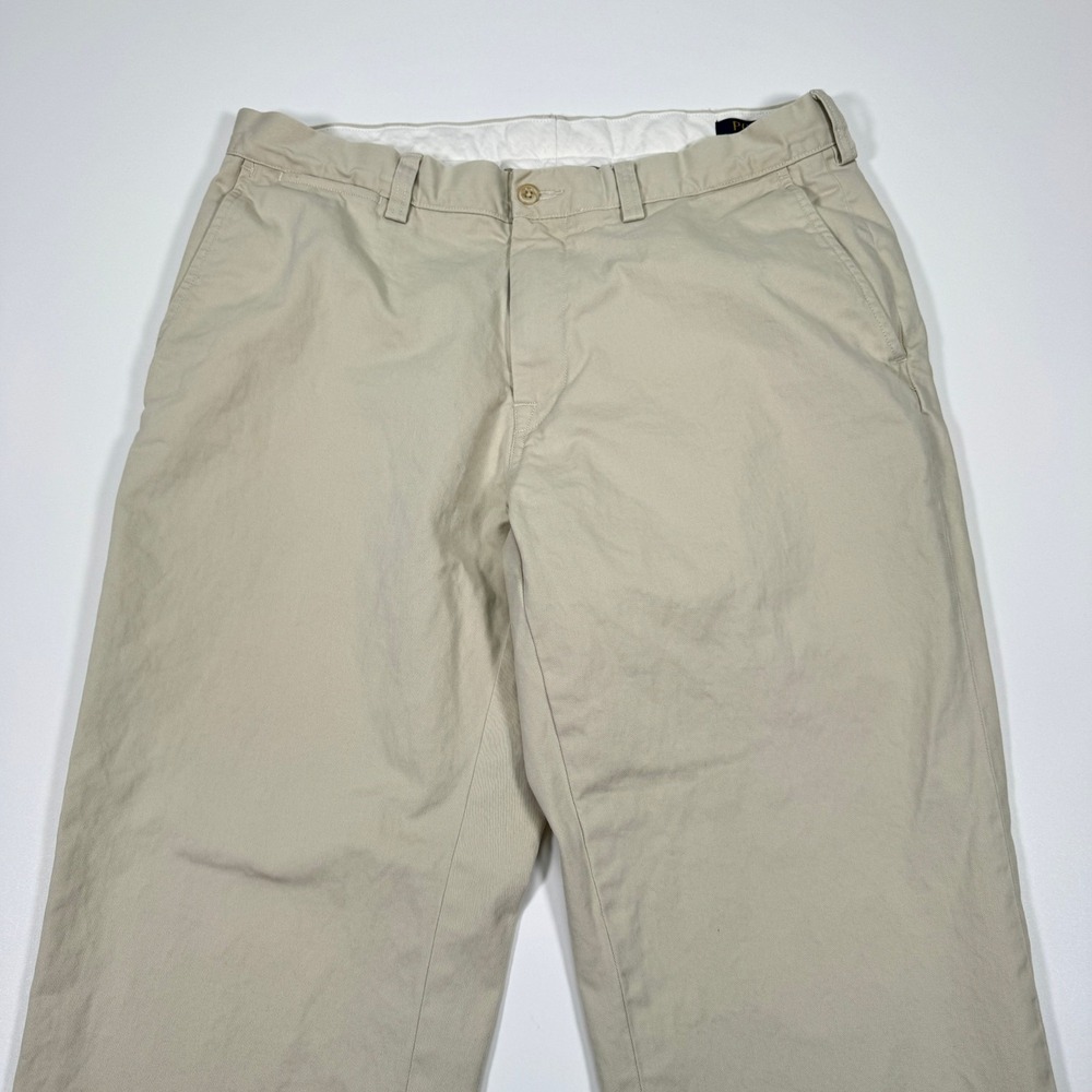 Polo Ralph Lauren Mens Chinos Pants 34x32 Khaki Classic Fit 100% Cotton Casual - Picture 3 of 16